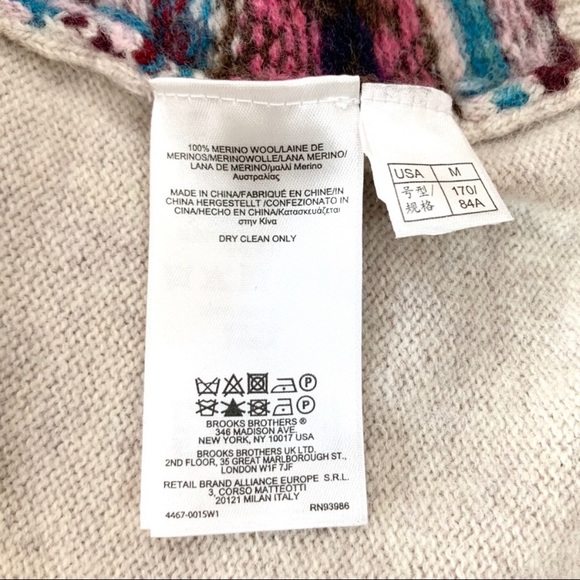 BROOKS BROTHERS Fair Isle Marino Wool Sweater - Picture 7 of 8